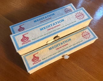 Meditation Incense, 7 " Sticks, Lotka Paper Box with 25 Sticks