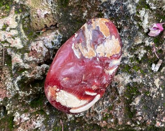 Red Amber, Fluorescent Palm Stone, Polished, 27.40 Grams, Indonesia, CR11629