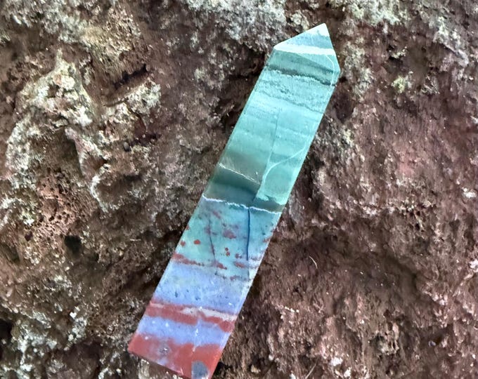 Bloodstone, 1/3 LB+ Polished Tower, Intense Energies, Deep-Rich Color, India, 144.00 Grams, CR12746