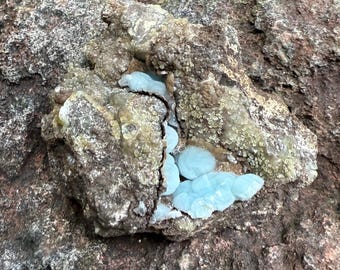 Hemimorphite in Matrix, Blue Druzy Botryoidal Crystals, Arizona, 55.00 Grams, CR12673