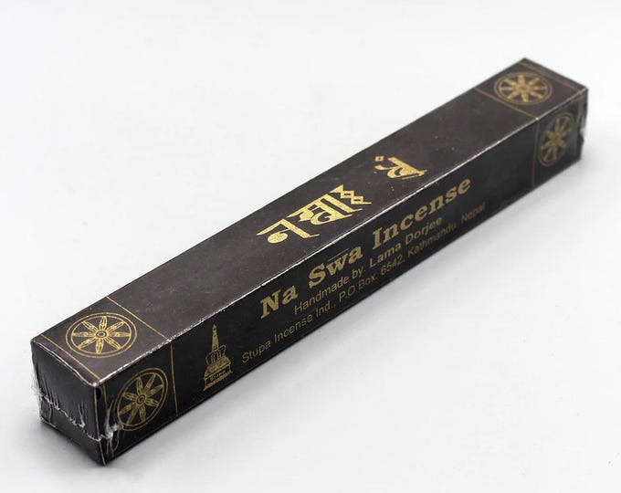 Na Swa Tibetan Incense, Himalayan Incense, 25 Sticks per Box, 7" L, Nepal