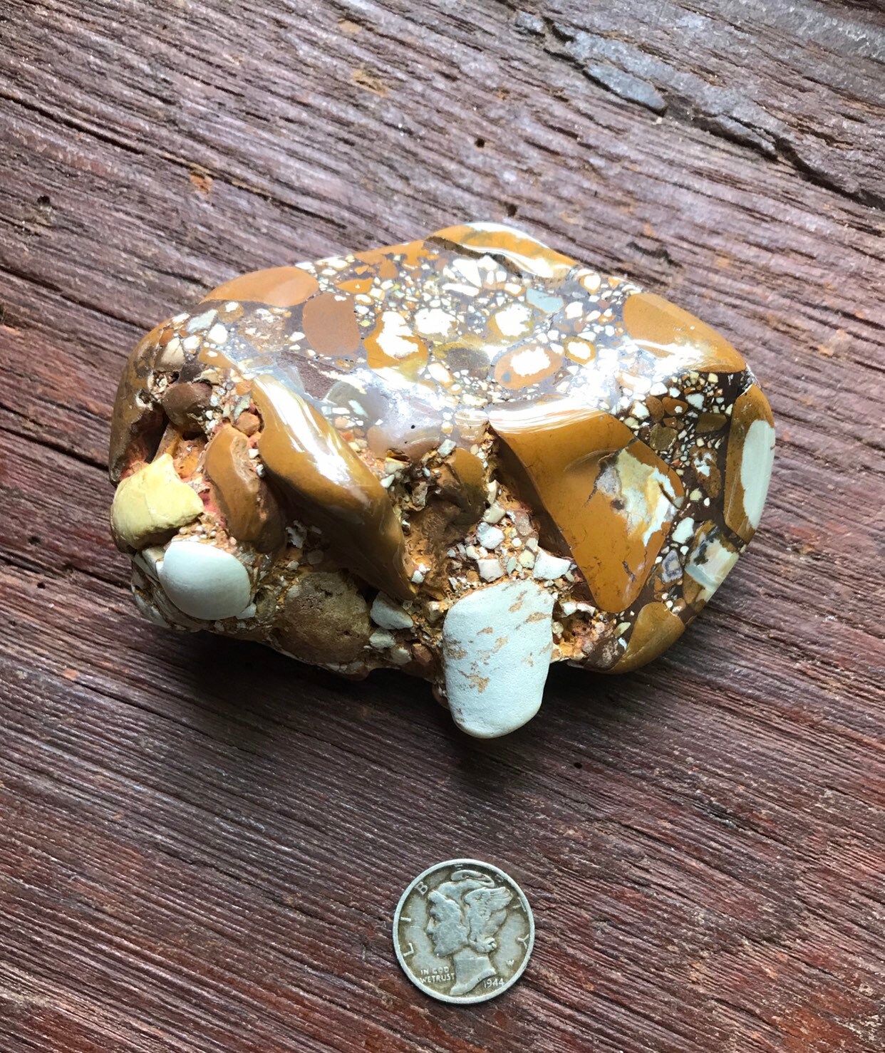 1/3 LB Pudding Stone, Conglomerate, Tennessee, 150.2 Grams, 5.30 Ounces