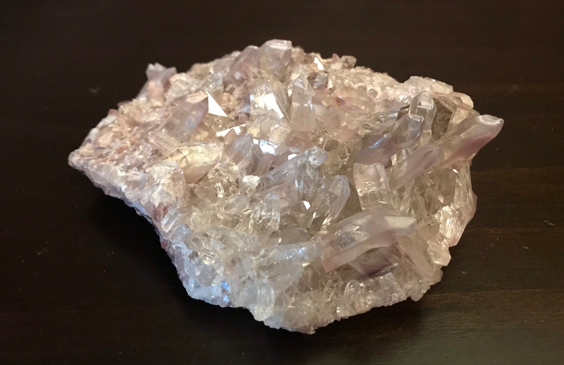 1/2 LB Lithium Quartz Cluster, Raw, Bridge, Limonite