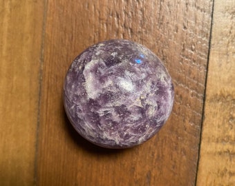 Lepidolite, Chunky, Round Polished Stone, Africa, 68.90 Grams, CR11828