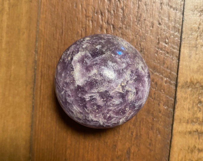 Lepidolite, Chunky, Round Polished Stone, Africa, 68.90 Grams, CR11828