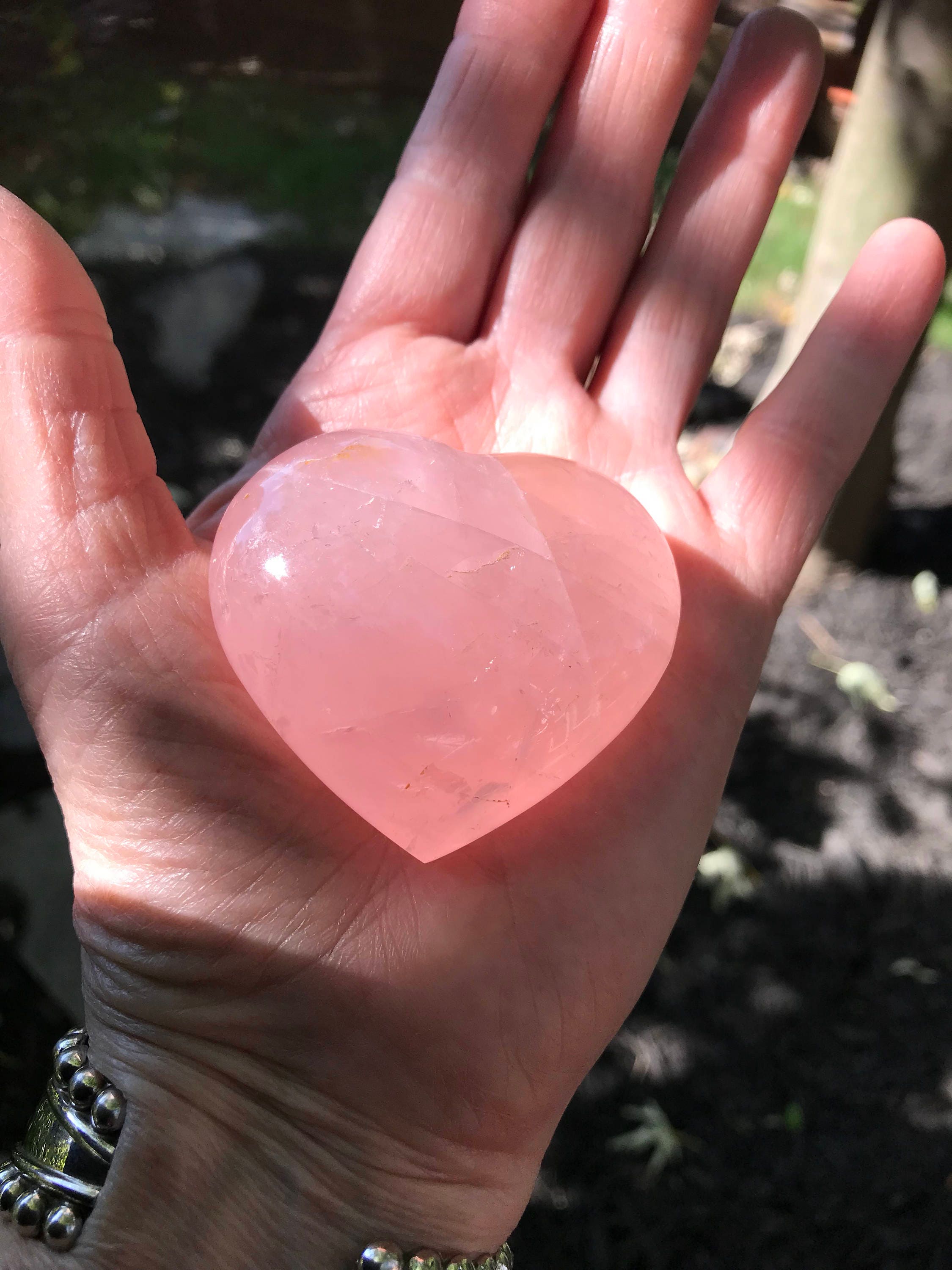 rose quartz heart photo rose quartz heart photo