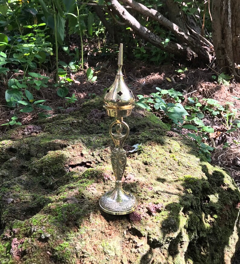 Brass Incense Burner for Cones Spiral Goddess or Divine Etsy