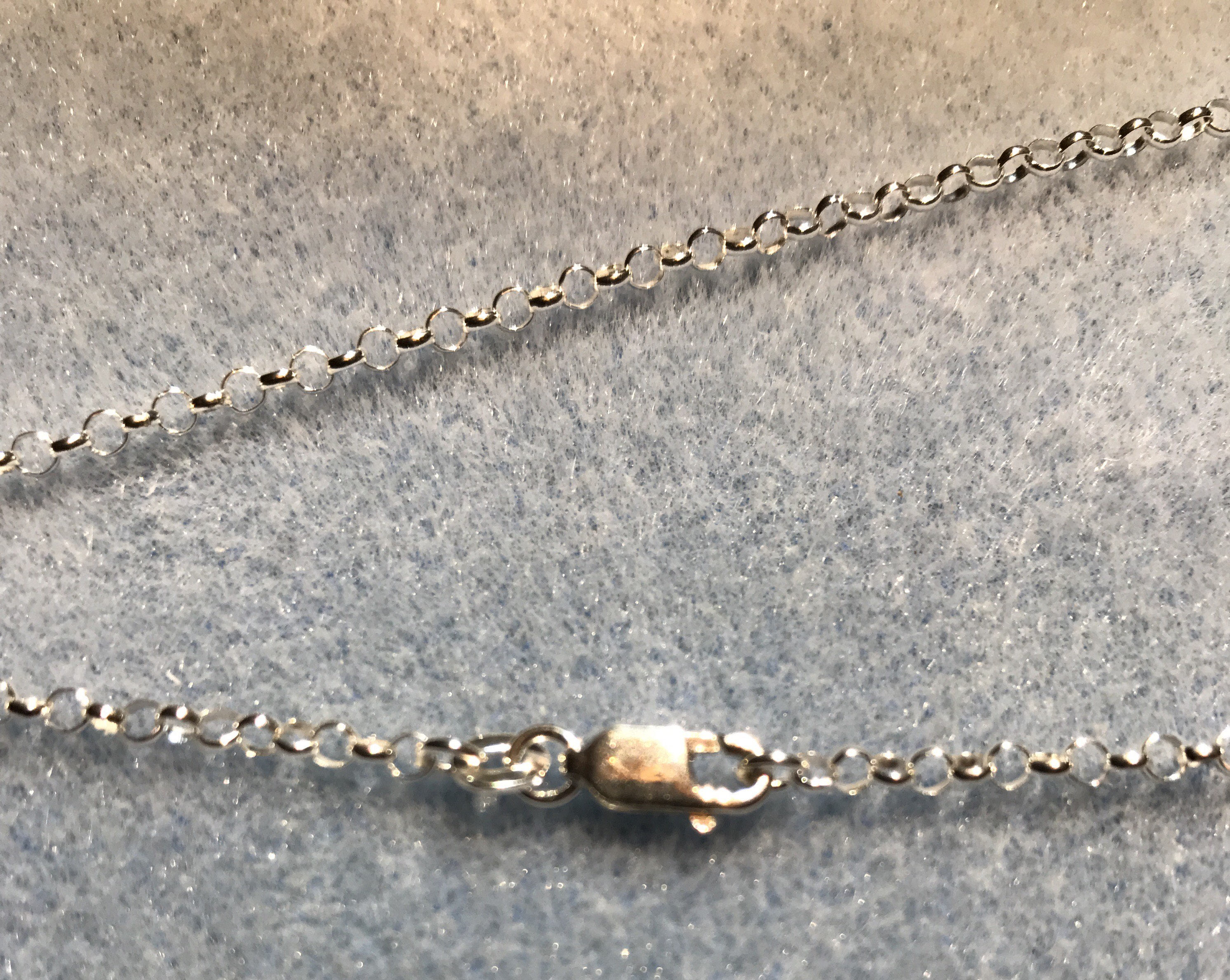 Sterling Silver Round Rolo Chain, 2.5mm , .925 Sterling Silver, 16 long.