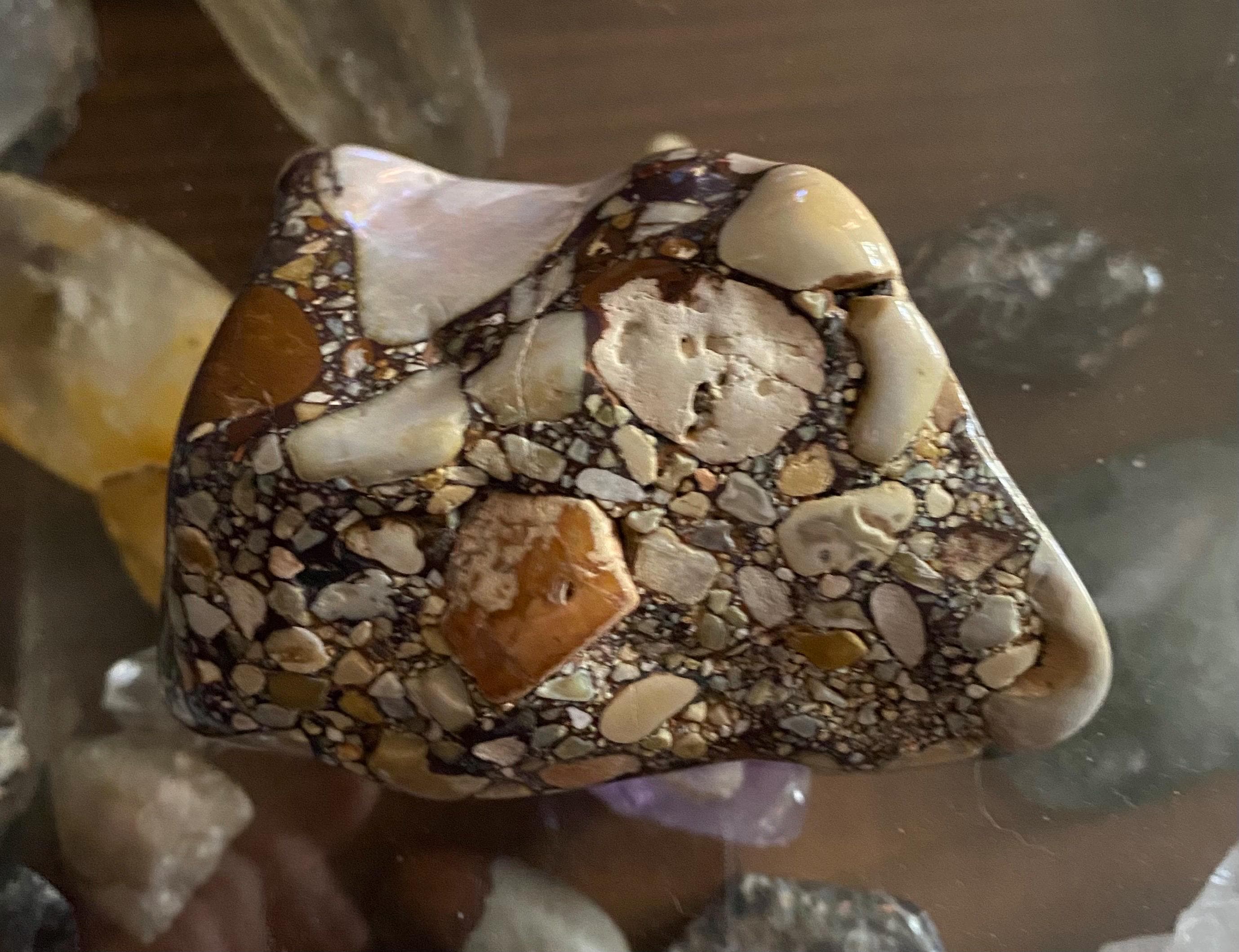 Pudding Stone, 1/2 LB Conglomerate, Tennessee, 252.00 Grams Pudding Stone, 1/2 LB Conglomerate, Tennessee, 252.00 Grams