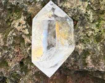 DT Clear Quartz, Polished, Rainbows, Silver Veils, 200.80 Grams, Madagascar, CR12801
