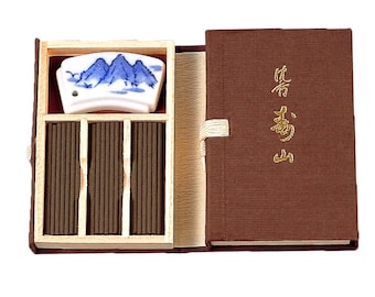 OEDO-KOH Aloeswood & Jinkoh Juzan Aloeswood Fortune Mountain, Each Boxed Set with Holder, 2.25” Sticks, Please Choose