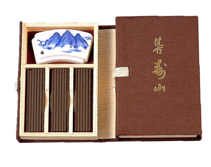 OEDO-KOH Aloeswood & Jinkoh Juzan Aloeswood Fortune Mountain, Each Boxed Set with Holder, 2.25” Sticks, Please Choose
