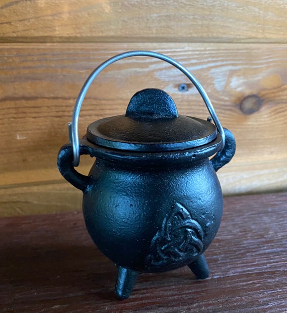 Mini Solid Cast Iron Pot Belly Cauldron/Lid with Complete KIT | Etsy