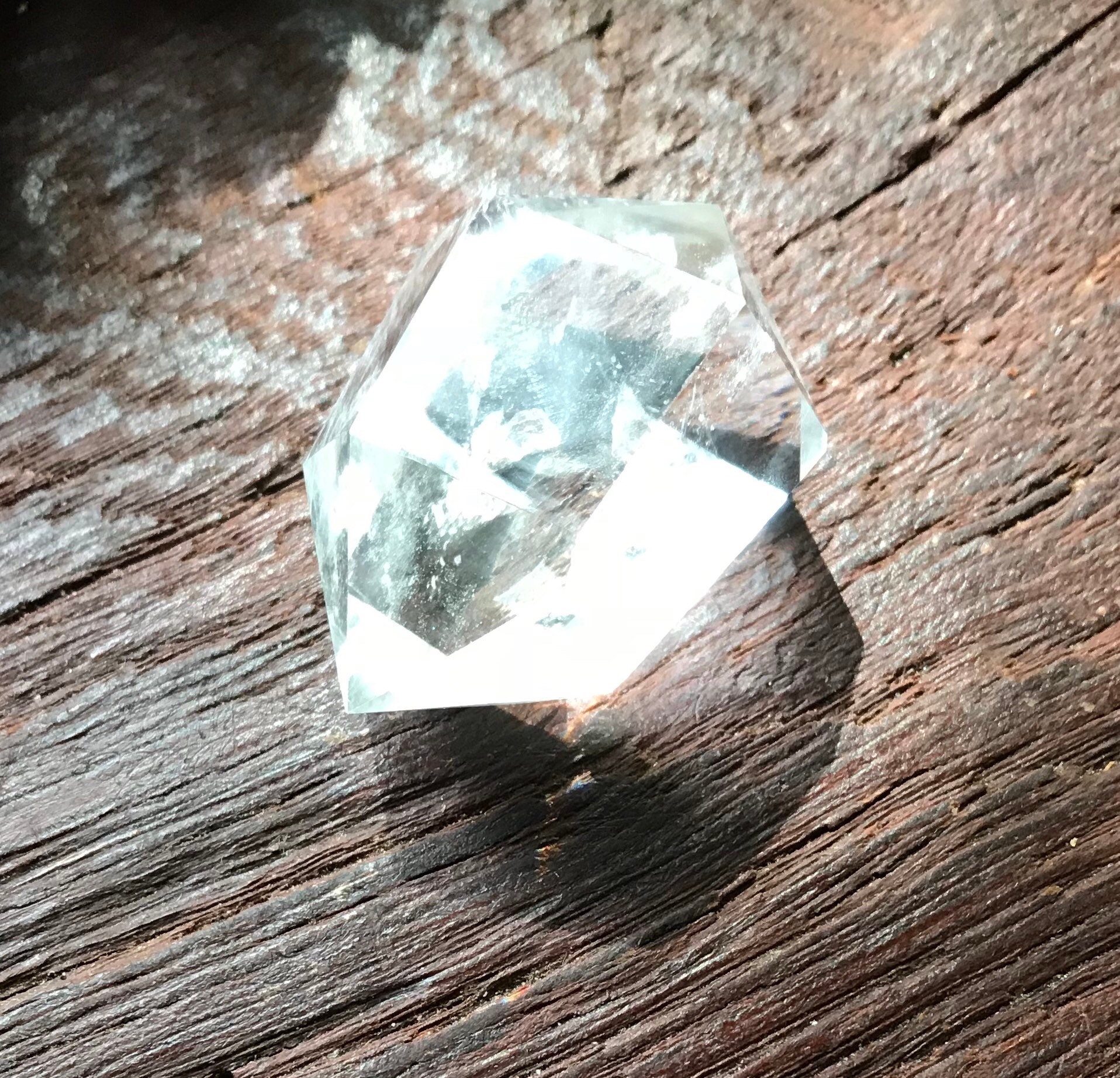 DT Quartz Crystal, Polished Generator, Silver Veils, 30.2 Grams, Brazil