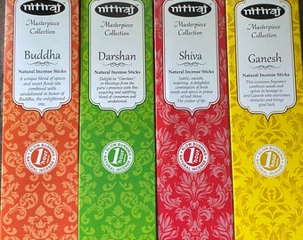 Nitiraj Masterpiece Stick Incense 25 gr Box, Various Scents, Please Choose