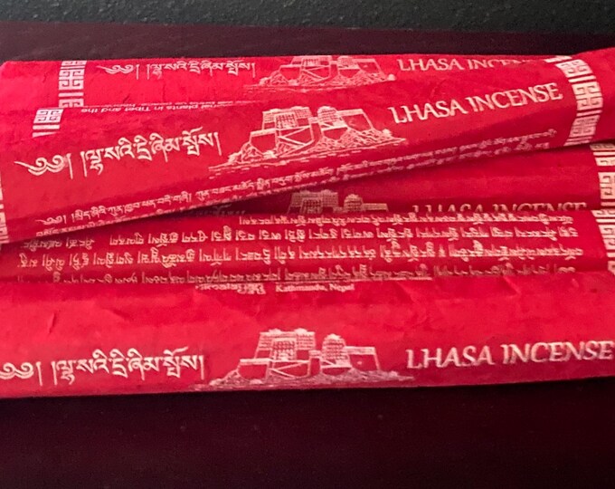 Lhasa Traditional Tibetan Incense,  32 Sticks, 8” L, Natural Herbal Incense