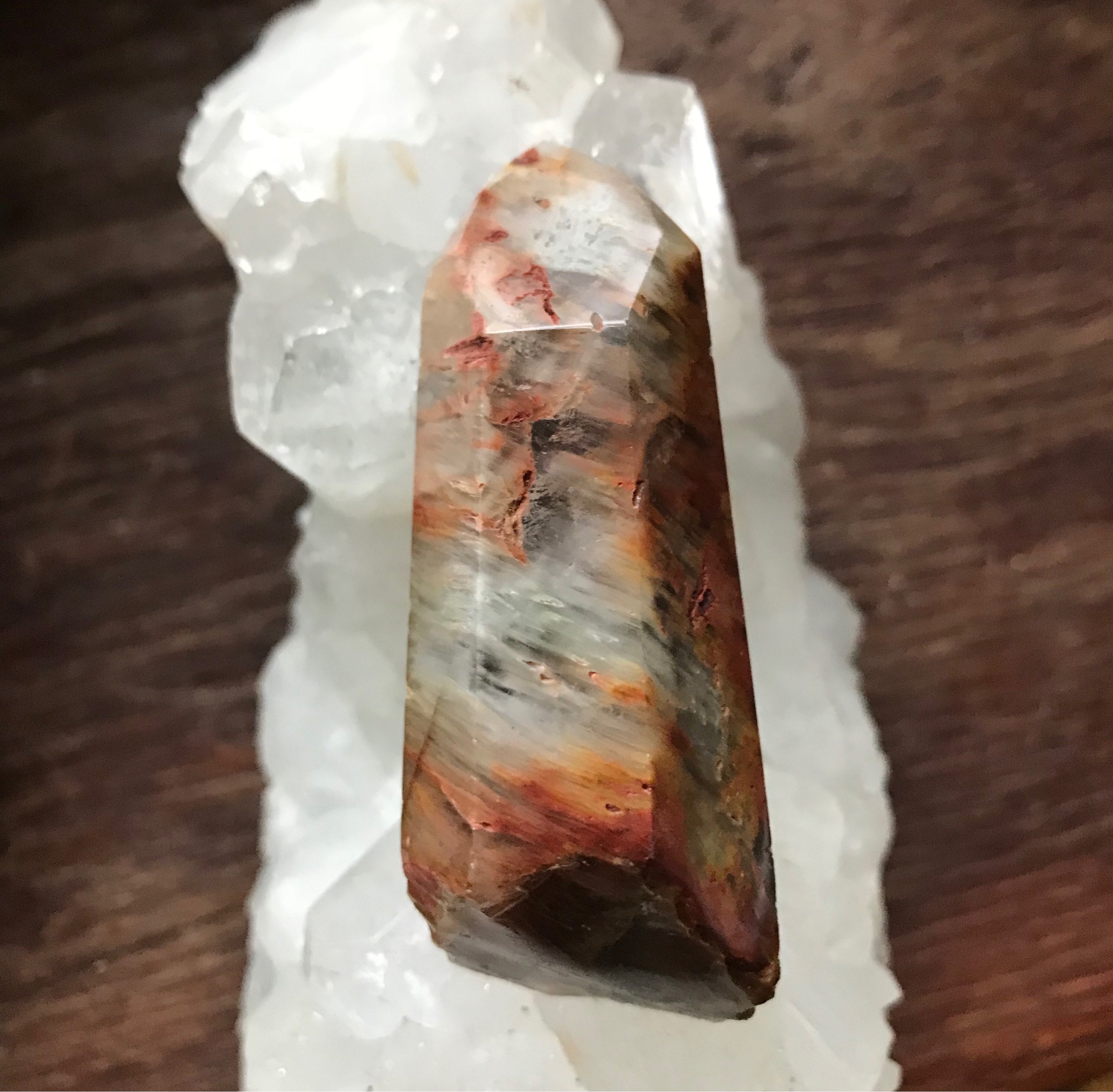 Red Amphibole, Angel Wing Phantom Quartz, Polished, Brazil, 44.3 Grams, CR3390