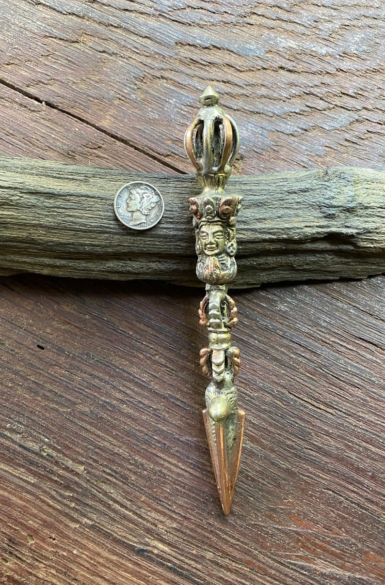 Tibetan Kila, Phurba, Kilaya, Copper & Brass Ritual and Prayer Tool ...