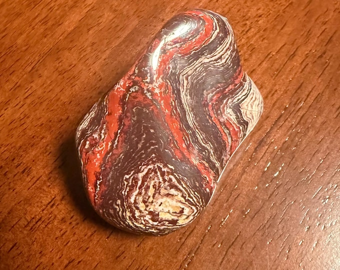 Snakeskin Jasper, 1/3 LB- Polished Chunky Freeform Palm Stone, Protective, 142.20 Grams, Australia, CR12735