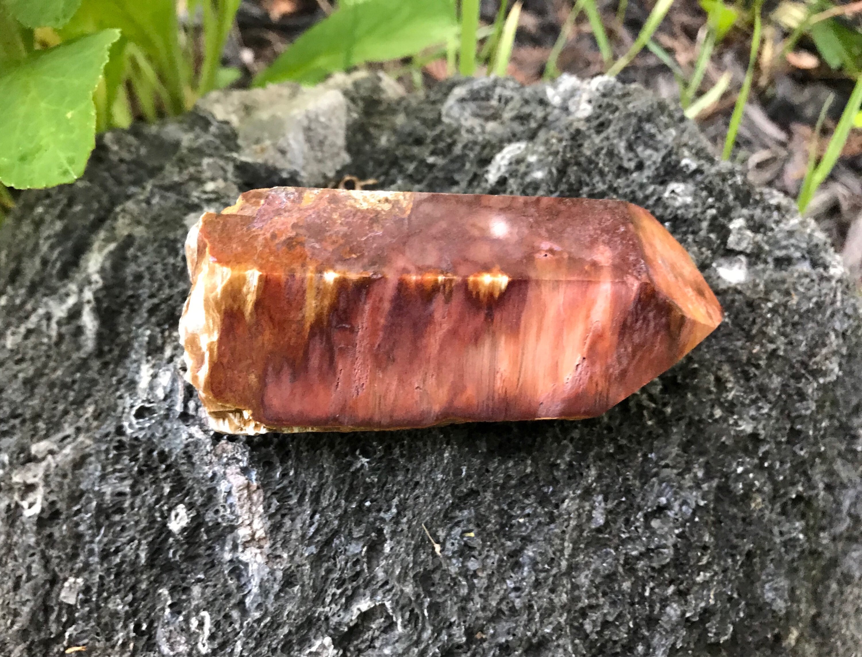 Red Amphibole, Large Angel Wing Phantom Quartz, Polished, Brazil, 138.2 Grams, CR3637