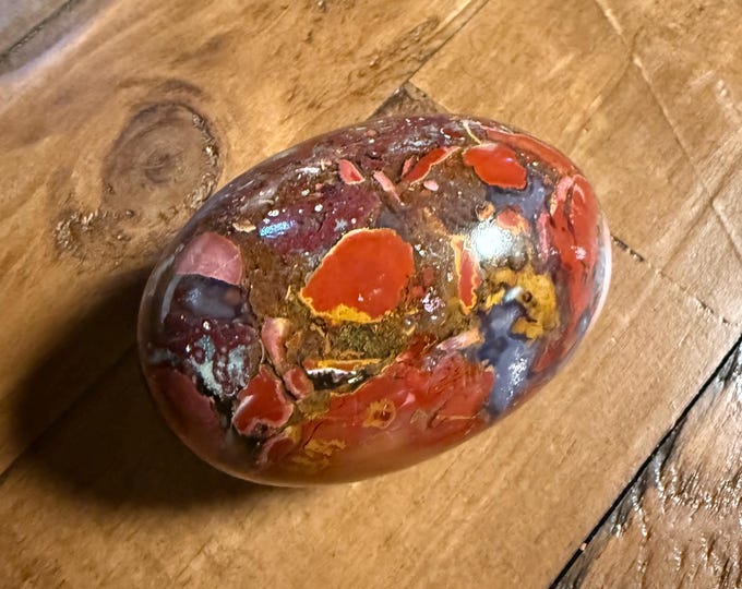 King Cobra Jasper, 1/2 LB + Polished Egg-Shaped Stone, India, 240.60 Grams, CR12805