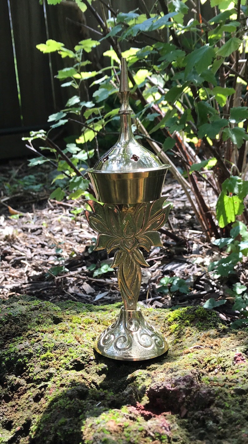Brass Incense Burner for Cones Spiral Goddess or Divine Etsy
