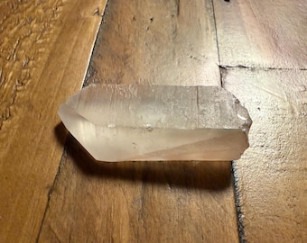 Pink Lemurian Seed, Tabby Channeler, Polished Faces, Etched, Keyed One Side, Limonite Coated, Mine Fresh, Brazil, 88.30 Grams, CR12635