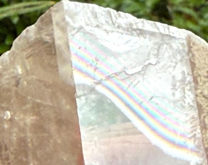 RAW Calcite, Optical, aka Viking Sunstone, 1/3 LB+, 1/2 LB-, Silver Veils, Rainbow, Matrix, Brazil, 194.90 Grams, CR12806