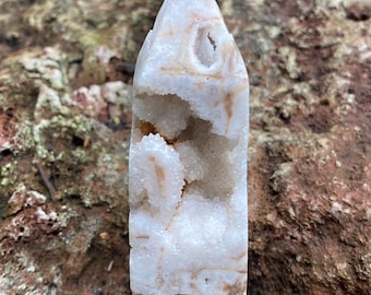 Sphalerite Druzy Tower, Semi-Polished, 74.00 Grams, CR11266