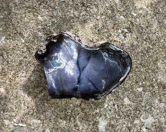 Purple Agate, 1/2 LB- Polished Freeform Palmstone, Manganese, Beautiful Color, Mexico, 215.00 Grams, CR12794