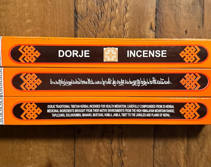 Dorje Traditional Tibetan Incense,   7-1/2 "L, 24 Sticks per Package, 50 Grams