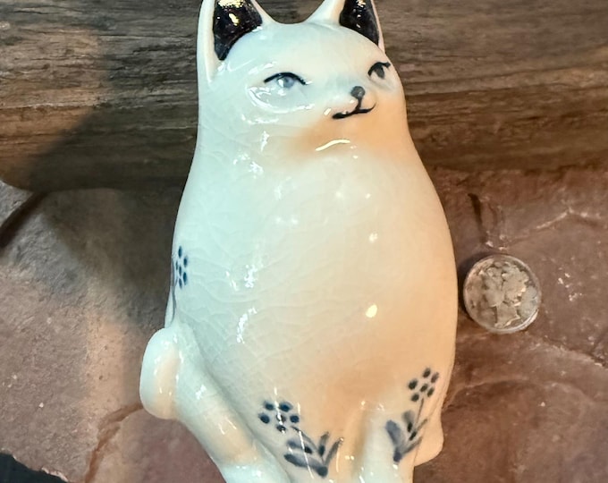 Japanese Porcelain Incense Burner, Choose from Cat OR Rabbit Figure, Holder Only or Include Japanese Cone Incense