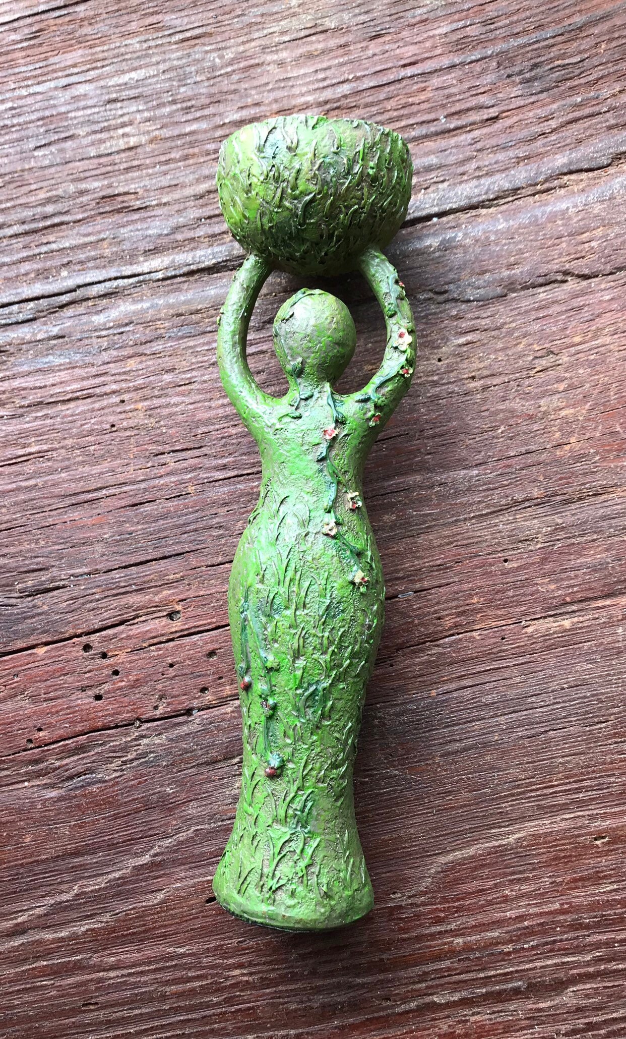 Nurturing Goddess Tea Light Holder, 7 Tall X 13/4 Wide, Polyresin, 3.3 Ounces, CR5180