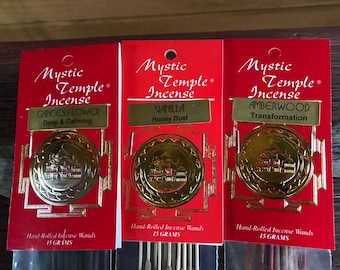 Mystic Temple Premium Incense, Stick Incense, Shop Favorite! Choose Your Scent, 10" Sticks, 15 or 100 Gram Pkgs