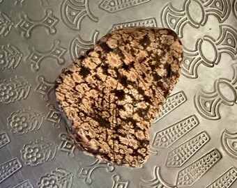 Flower Jasper, Polished Freeform Palm Stone, 92.60 Grams, India, CR12424