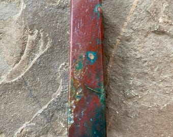 Bloodstone, 1/4 LB+ Polished Tower, Intense Energies, Deep-Rich Color, Orbs, India, 124.20 Grams, CR12371