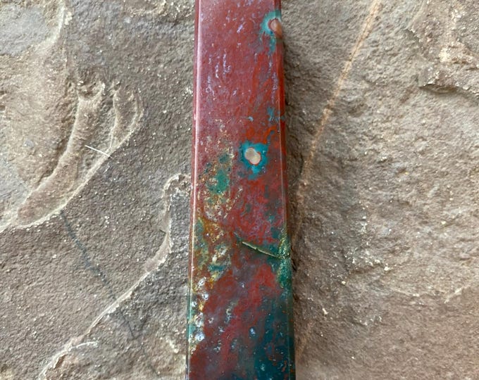 Bloodstone, 1/4 LB+ Polished Tower, Intense Energies, Deep-Rich Color, Orbs, India, 124.20 Grams, CR12371