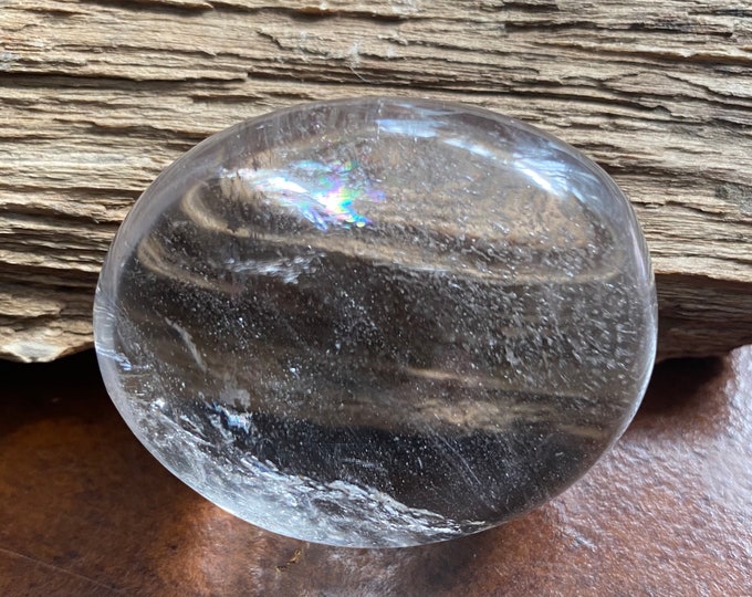 Quartz, Polished Oval Pocket Crystal, 68.20 Grams, Madagascar, CR11655