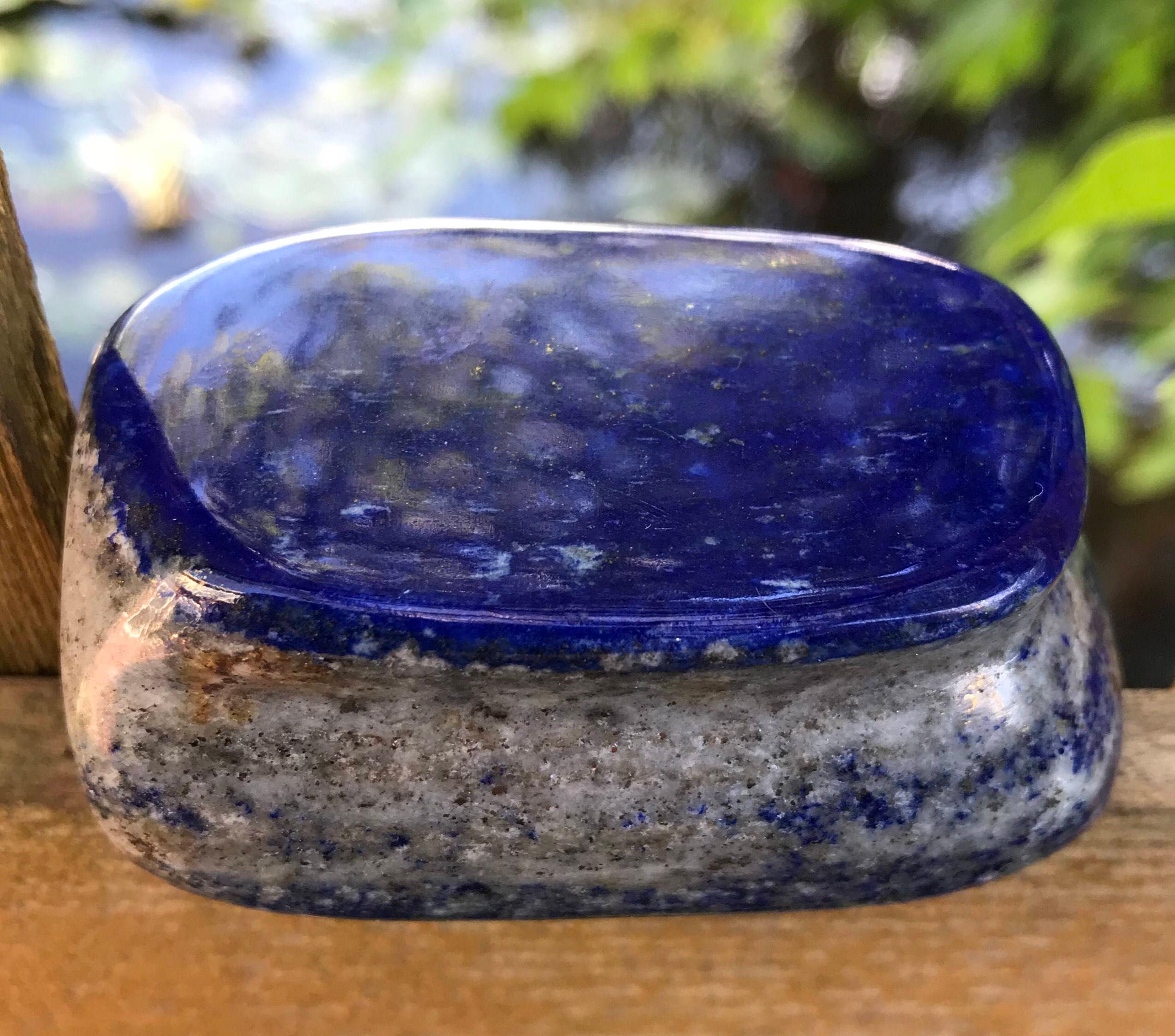 Lapis Lazuli, Thick, Polished Standing Stone, 157 Grams, CR2383