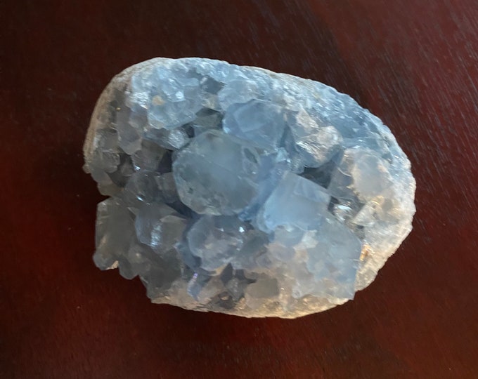Celestite Cluster, 1/2 LB- Sky Blue Full Crystal, Madagascar, 477.80 Grams, CR10836