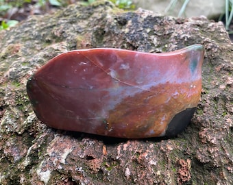 Bloodstone, 2/3 LB- Large Polished Stone, India, 288.40 Grams, CR11591
