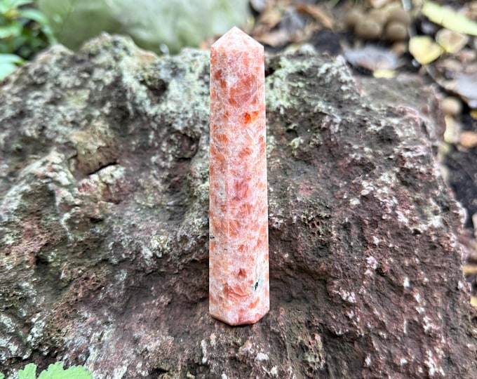 Sunstone with Iolite, Polished Standing Tower, India, 98.50 Grams, CR12759