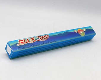 Blue Sky Traditional Tibetan Incense, Handcrafted Herbal Incense, 27 Sticks Per Box, 10” Sticks, Shop Favorite