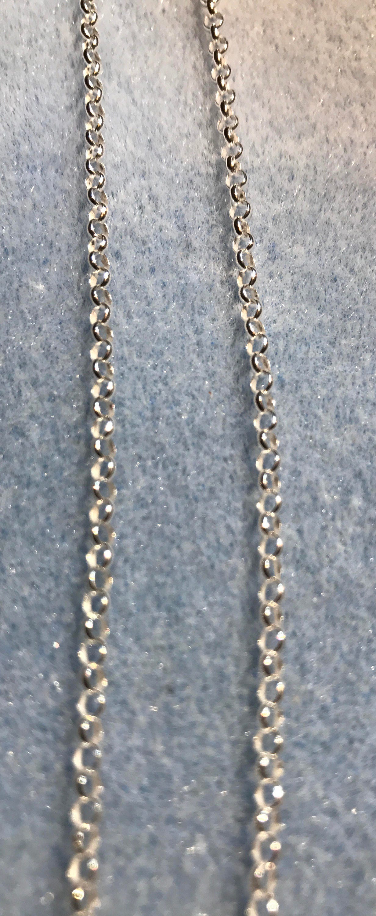 Sterling Silver Round Rolo Chain, 2.5mm , .925 Sterling Silver, 16 long.