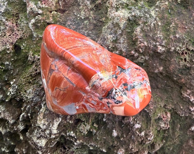 Red River Jasper, Polished Free Form Palm Stone, Protection, South Africa, 178.20 Grams, CR12793