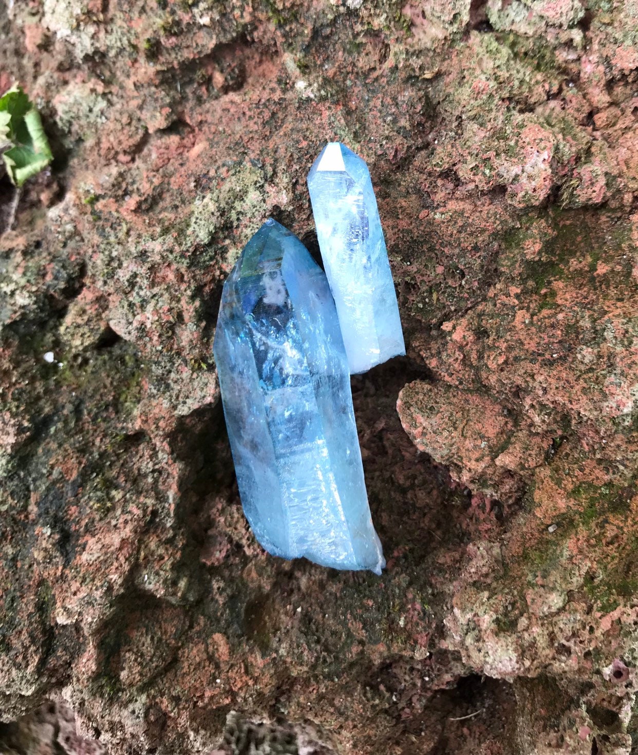 Aqua Aura Quartz, 73 Channeler, Raw, 20.5 Grams, CR4356