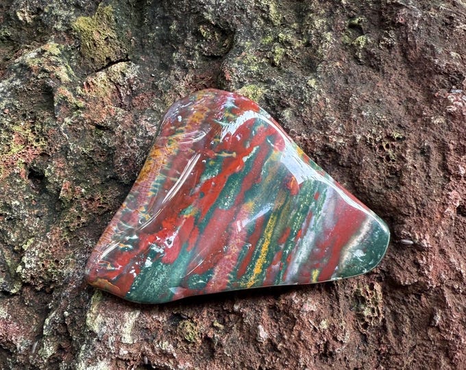 BLOODSTONE, 1/3 LB+ Polished Freeform & Elongated Colorful Stone, India, 163.10 Grams, CR12473
