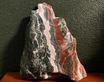 Red Zebra Lace Agate, 3.30 LBS Polished Cabinet Stone, India, 1494.50 Grams, CR12152