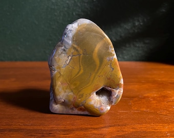 Ohio Flint, 1/3 LB+  Very Druzy Polished Stone With Crystals, Warrior Stone, 187.60 Grams, CR12286