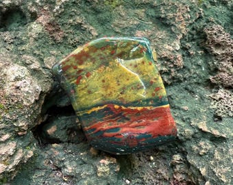 BLOODSTONE, 1/3 LB+ Polished Freeform Colorful Stone, India, 161.90 Grams, CR12645